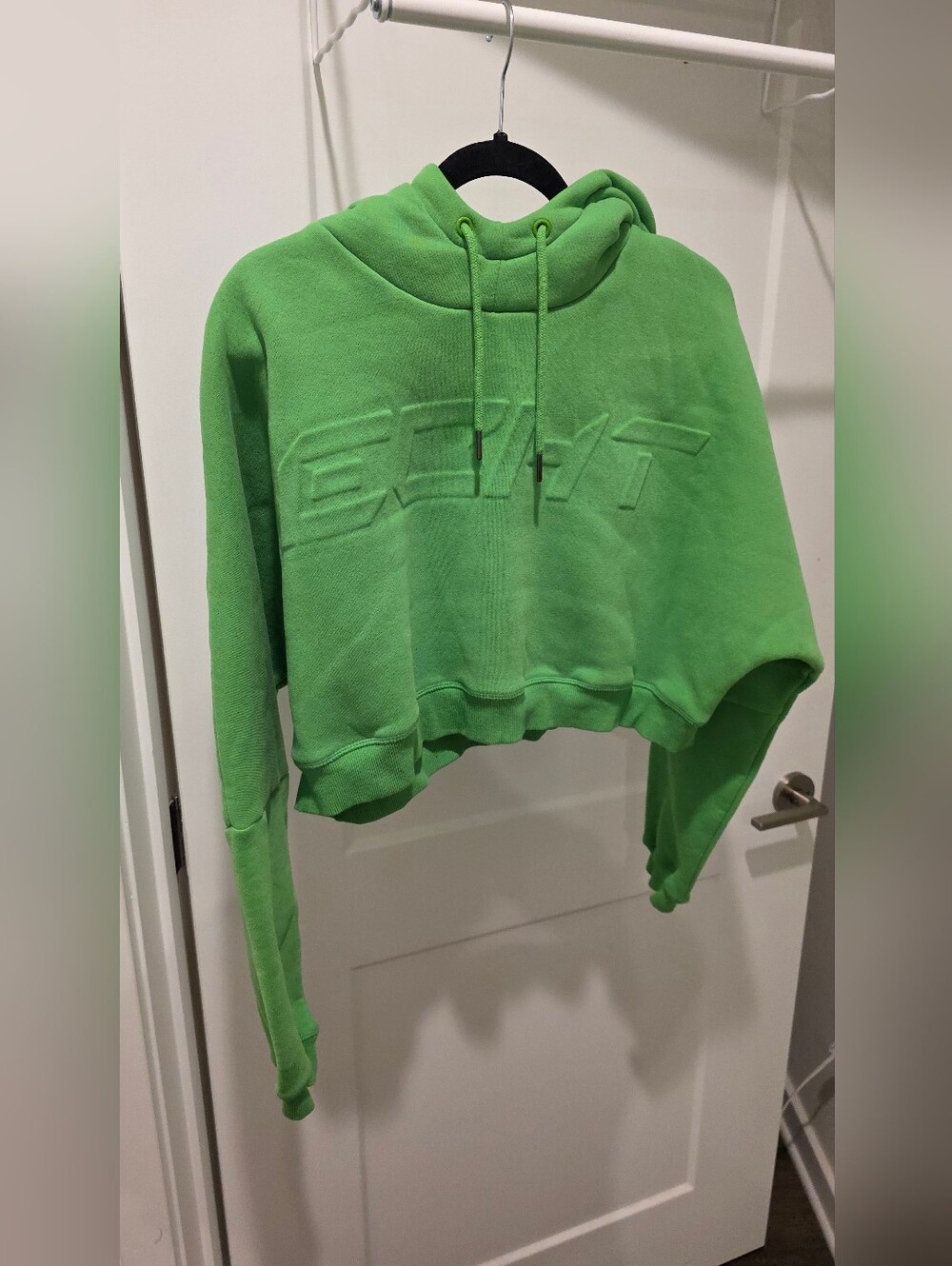 ECHT brand 3-Piece Fitness Set - Leggings, Crop Top And Crop Hoodie In Green